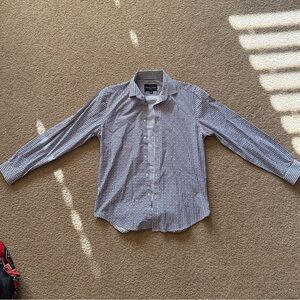 Slim Fit Cherry Print Button-Up Long-Sleeved Shirt